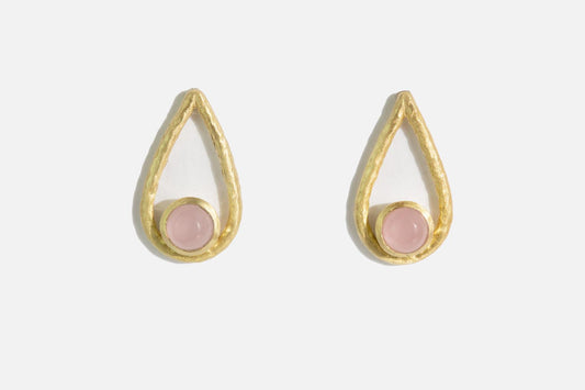 Auskarai “Rožinio kvarco lašas”