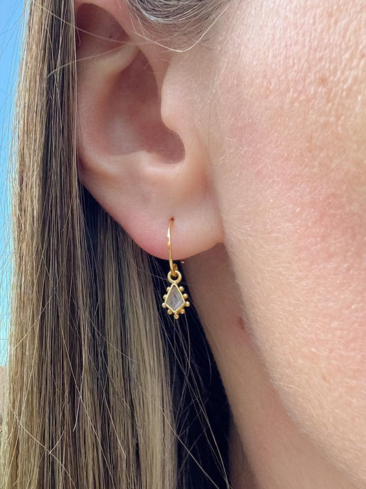 Auskarai su rožiniu kvarcu “Meilė”