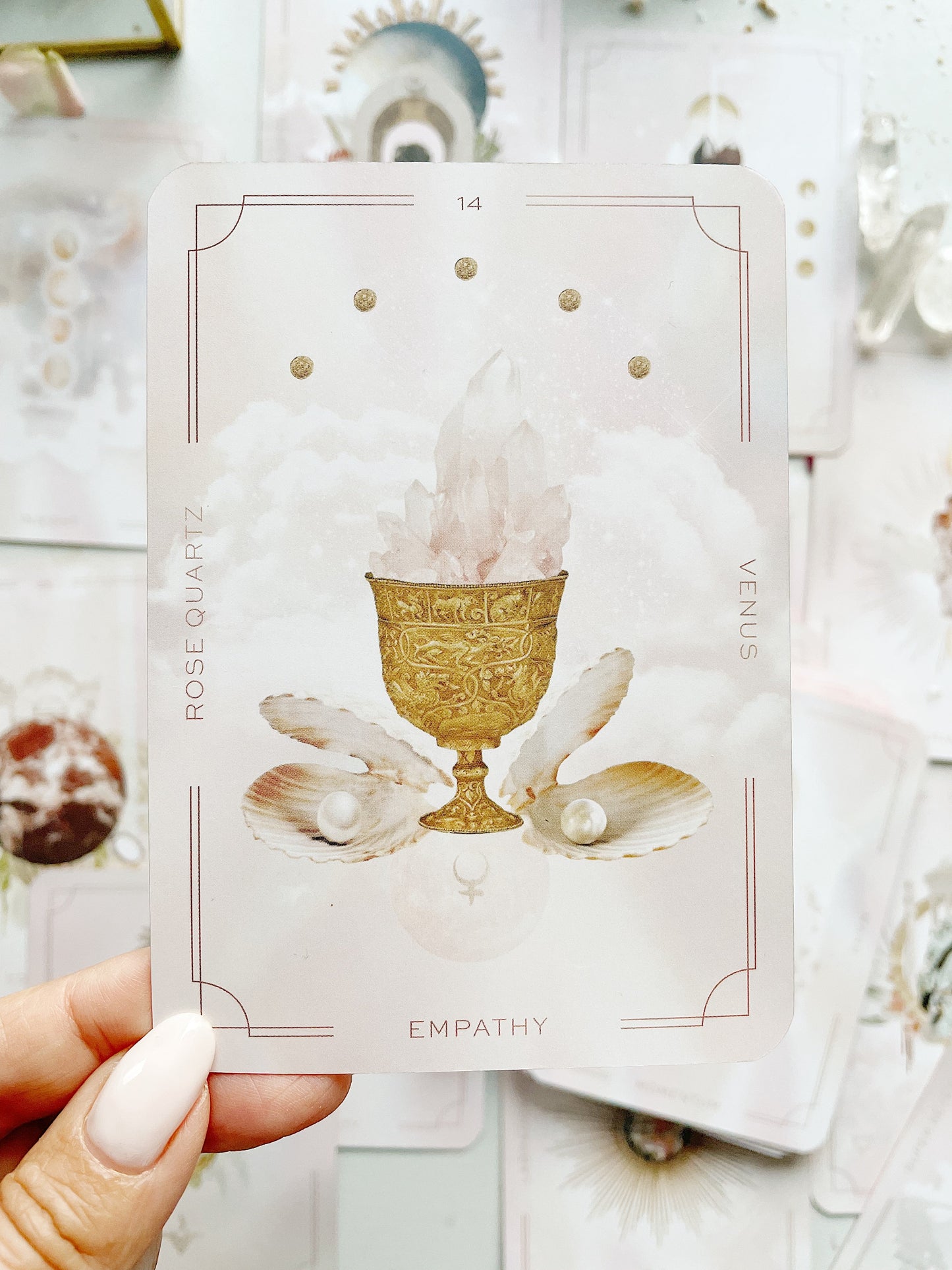 Kristalų kortos „Astral Realms Crystal Oracle - Dark Moon Crystals"
