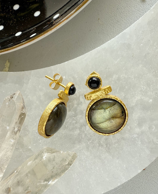 Labradorito Auskarai