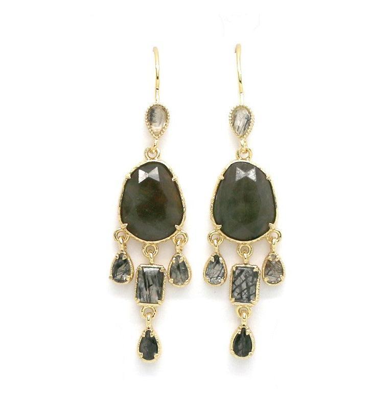 Labradorito auskarai