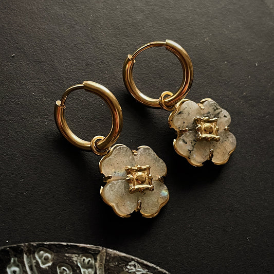 Labradorito auskarai “Fortūna”