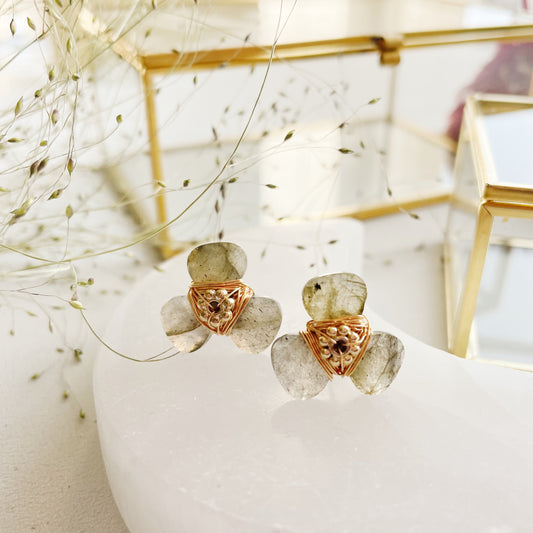 Labradorito auskarai