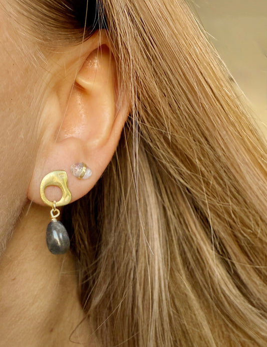 Labradorito mini auskarai