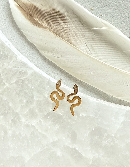 Mini auskarai “Gyvatėlės”