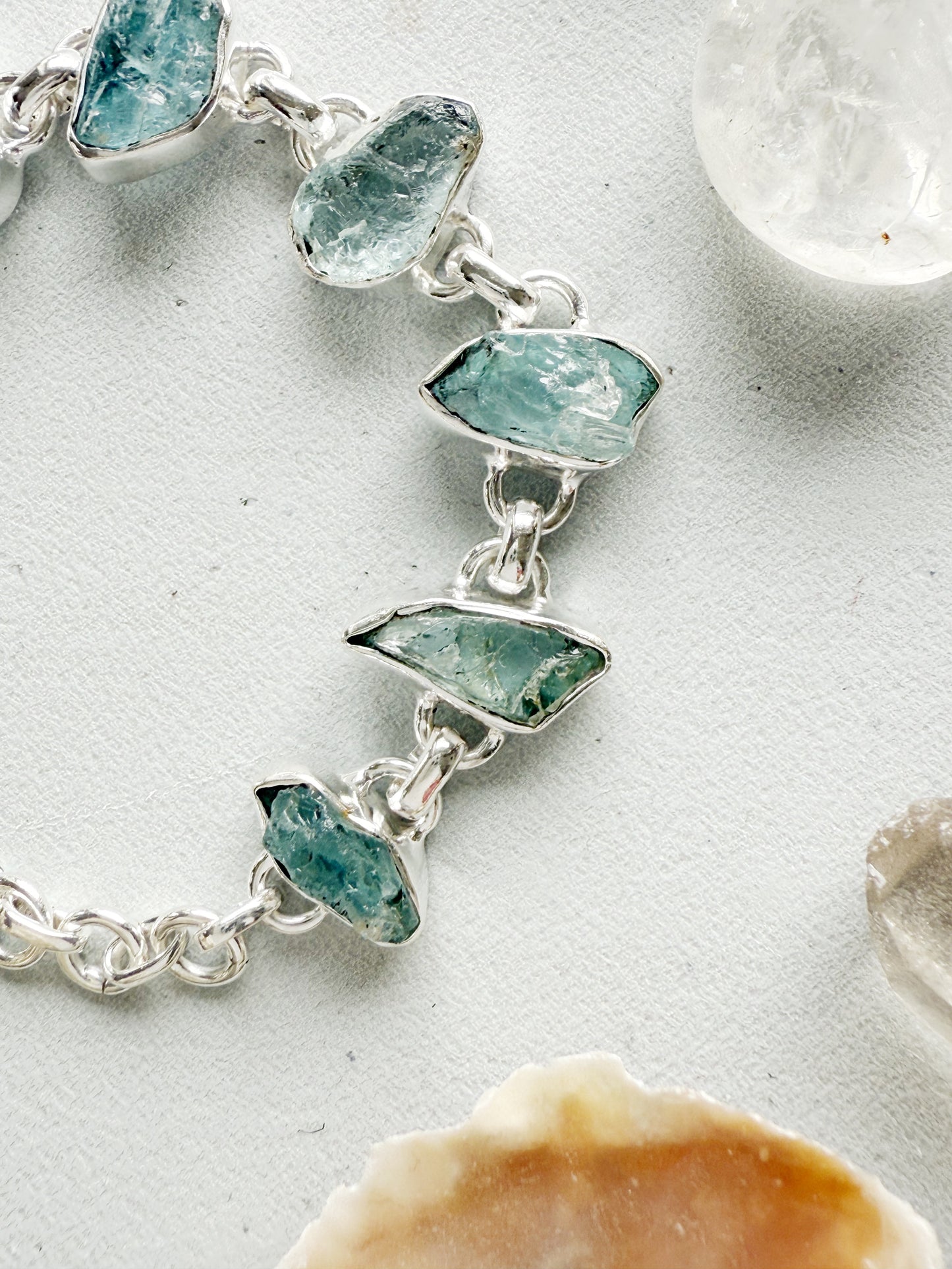 Sidabrinė Akvamarino apyrankė