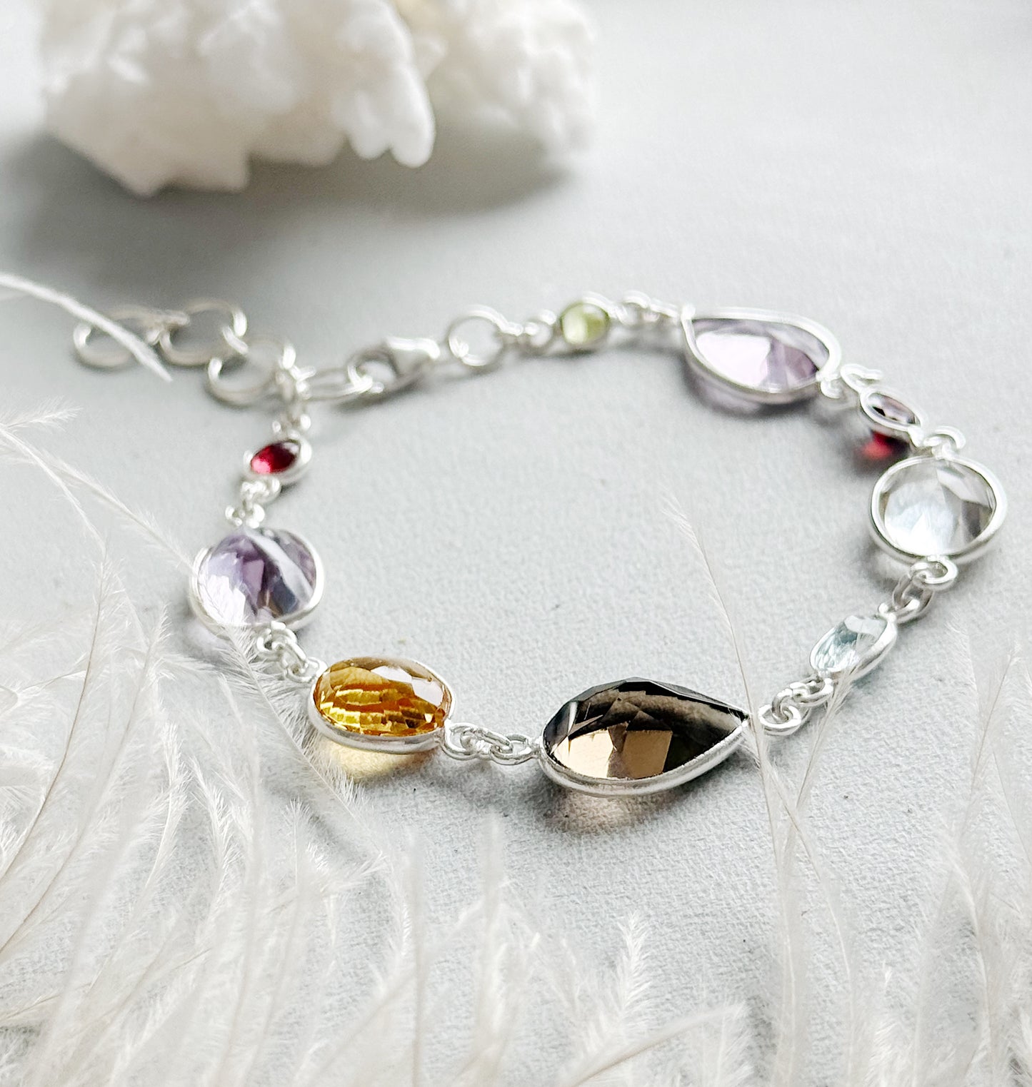 Sidabrinė apyrankė “Kristalų sodas”