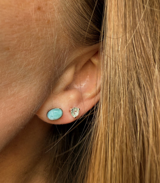 Sidabriniai auskarai su prenitu