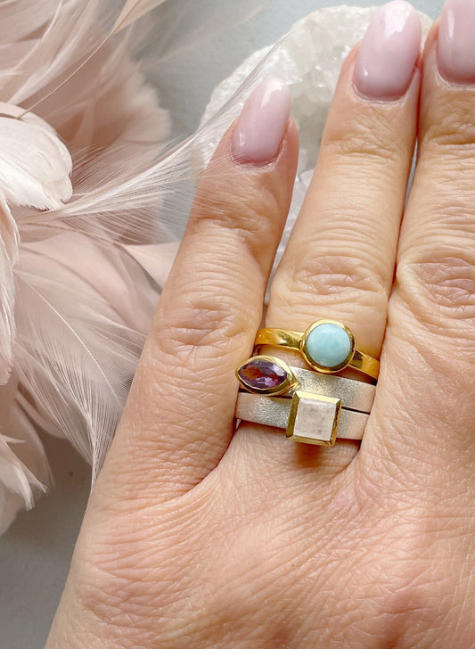 Sidabrinis žiedas "Ametistas"