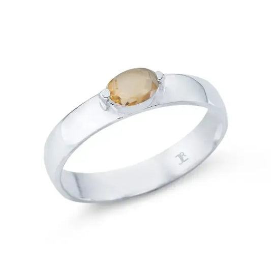 Sidabrinis žiedas su Citrinu