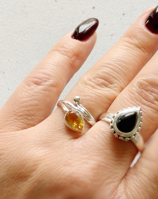 Sidabrinis žiedas su Citrinu