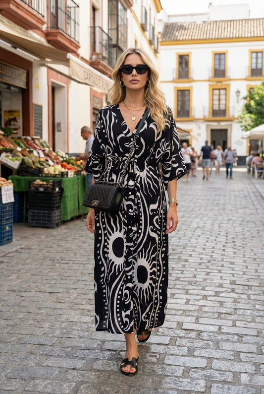 Suknelė "Saulės raštai” / galimos 3 spalvos