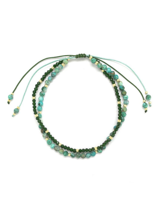 Žaliojo Turmalino ir turkio apyrankė