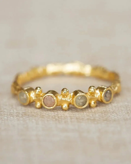 Žiedas su kristalais “Balansas”