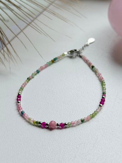 Sidabrinė Turmalinų apyrankė "Žaidimas"