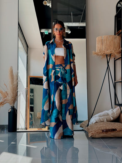 Kelnių ir palaidinės kostiumėlis “Vandenyno vėjas”