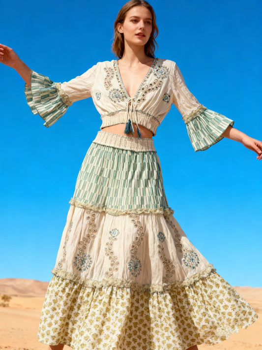 Sijono ir palaidinės kostiumėlis "Vasaros festivalis"