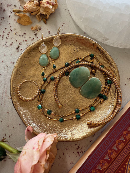 Malachito kaklo papuošalas