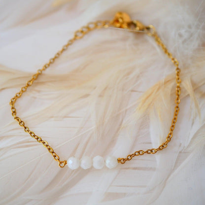 Apyrankė su Mėnulio akmens kristalais “Intuicija”