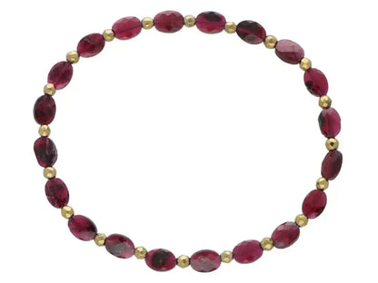 Apyrankė su granato kristalais