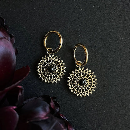 Auskarai "Nakties Mandala"