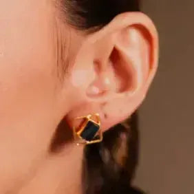 Auskarai su labradorito kristalais