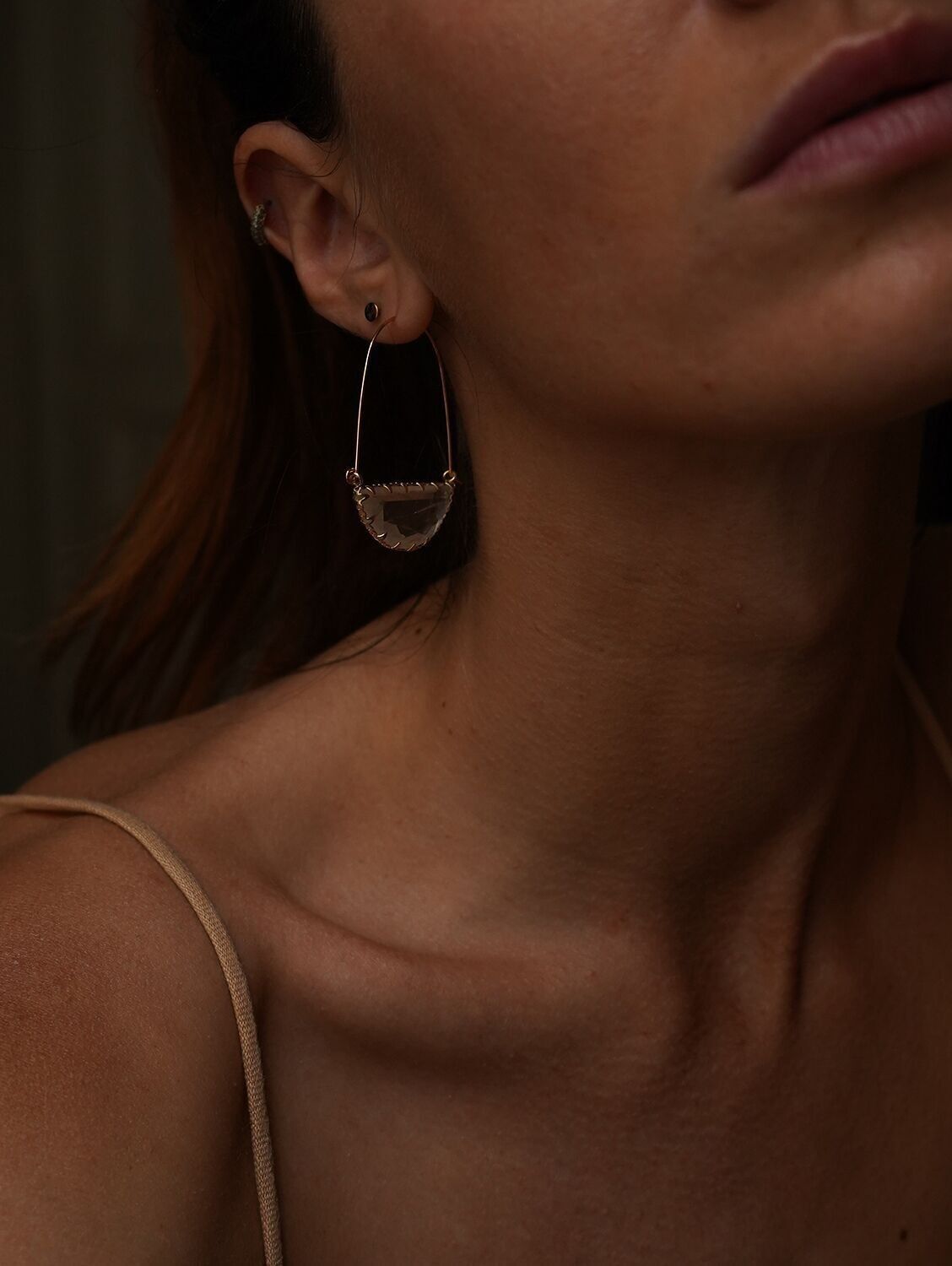 Auskarai su labradoritu "Balansas"