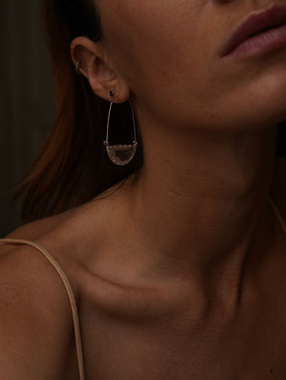 Auskarai su labradoritu "Balansas"