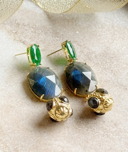 Auskarai su labradoritu "Potencialas"