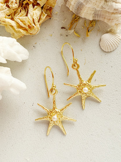 Auskarai su perlais “Afroditė”