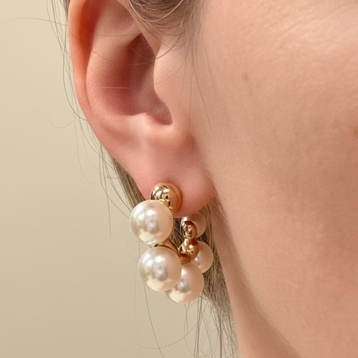 Auskarai su perlais “Penki”