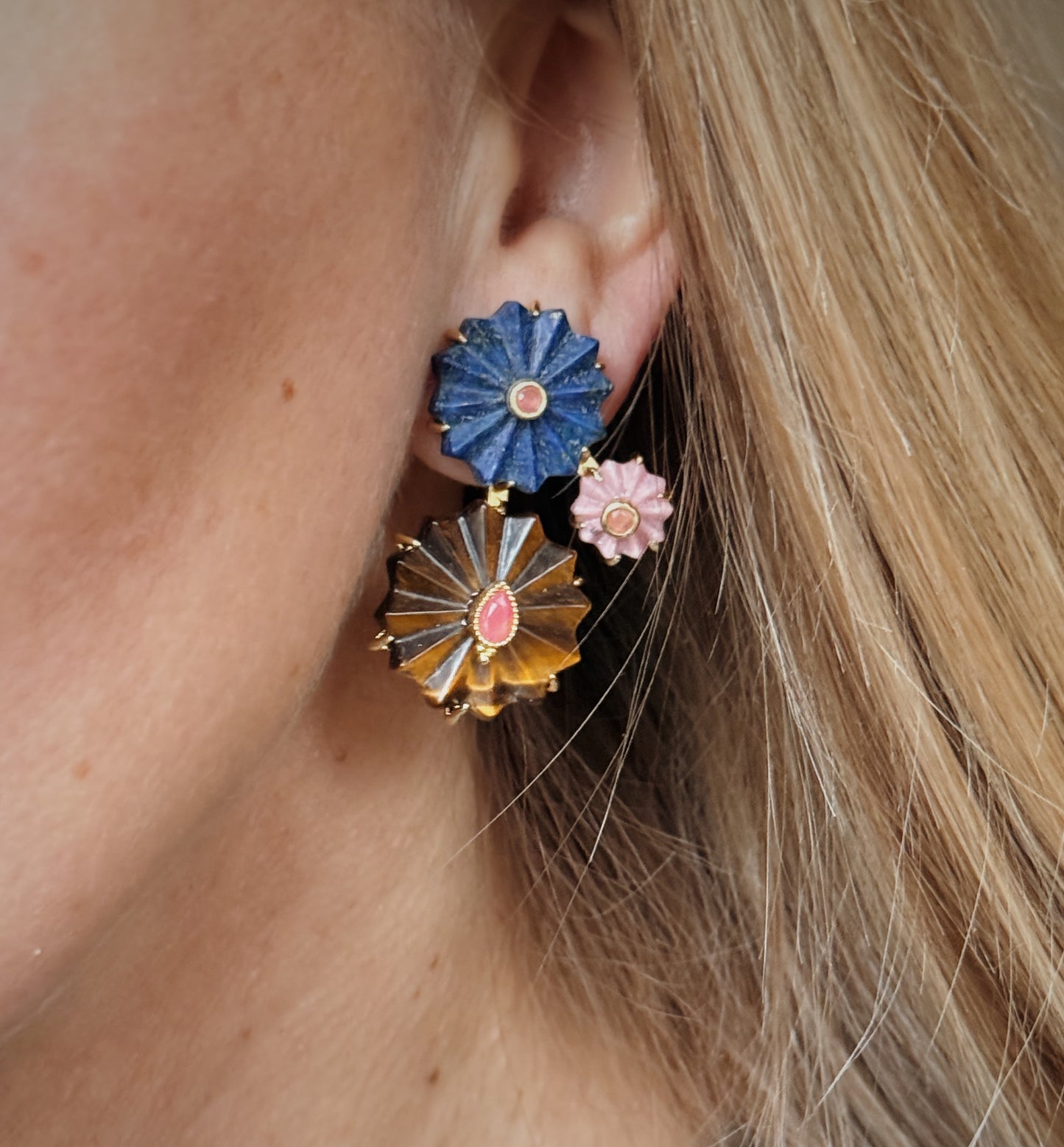 Auskarai su piritais "Žaidimas"