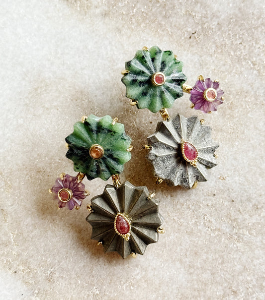 Auskarai su piritais "Žaidimas"