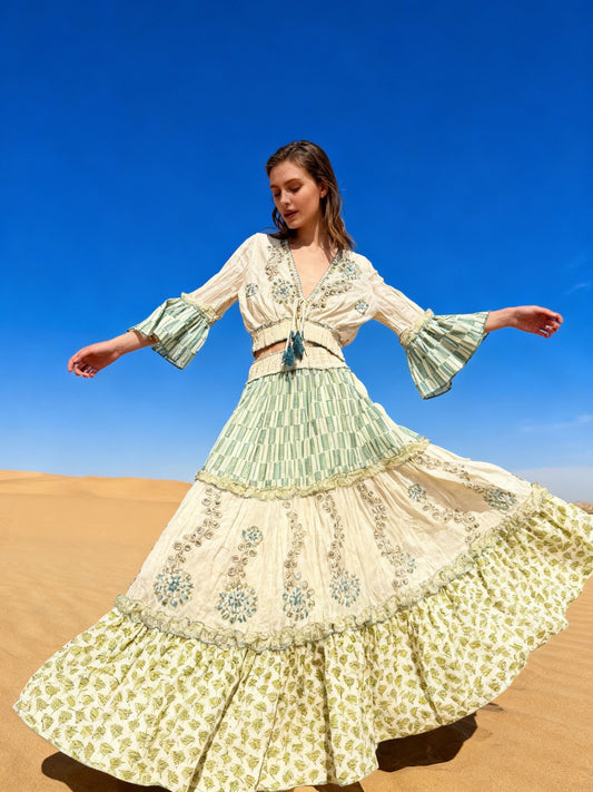 Sijono ir palaidinės kostiumėlis "Vasaros festivalis"