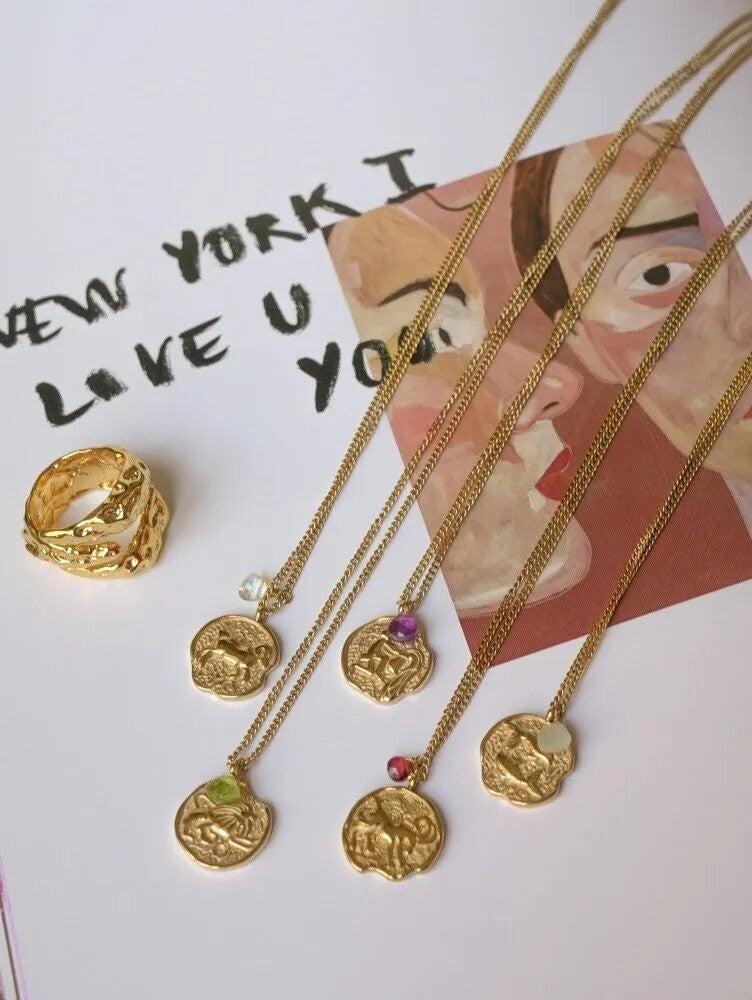 Grandinėlė su ametistu "Vandenis"