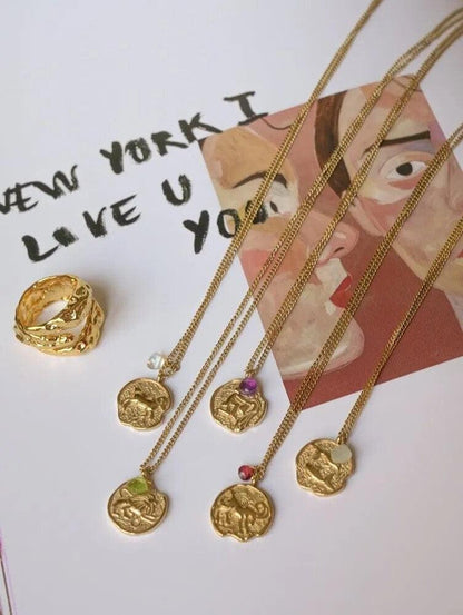 Grandinėlė su ametistu "Vandenis"