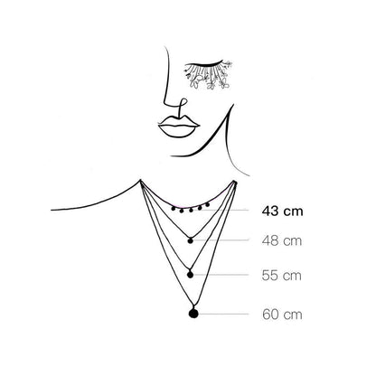 Ilgas kaklo papuošalas su rudojo labradorito kristalais