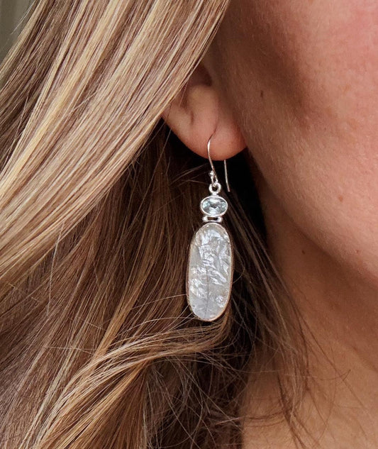 Kalnų krištolo auskarai