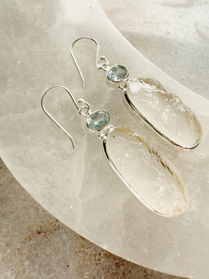 Kalnų krištolo auskarai