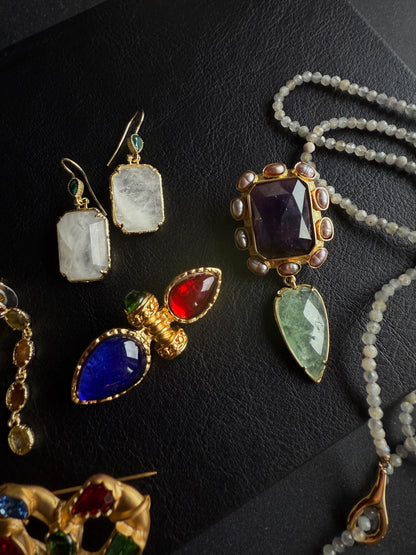 Kalnų krištolo auskarai