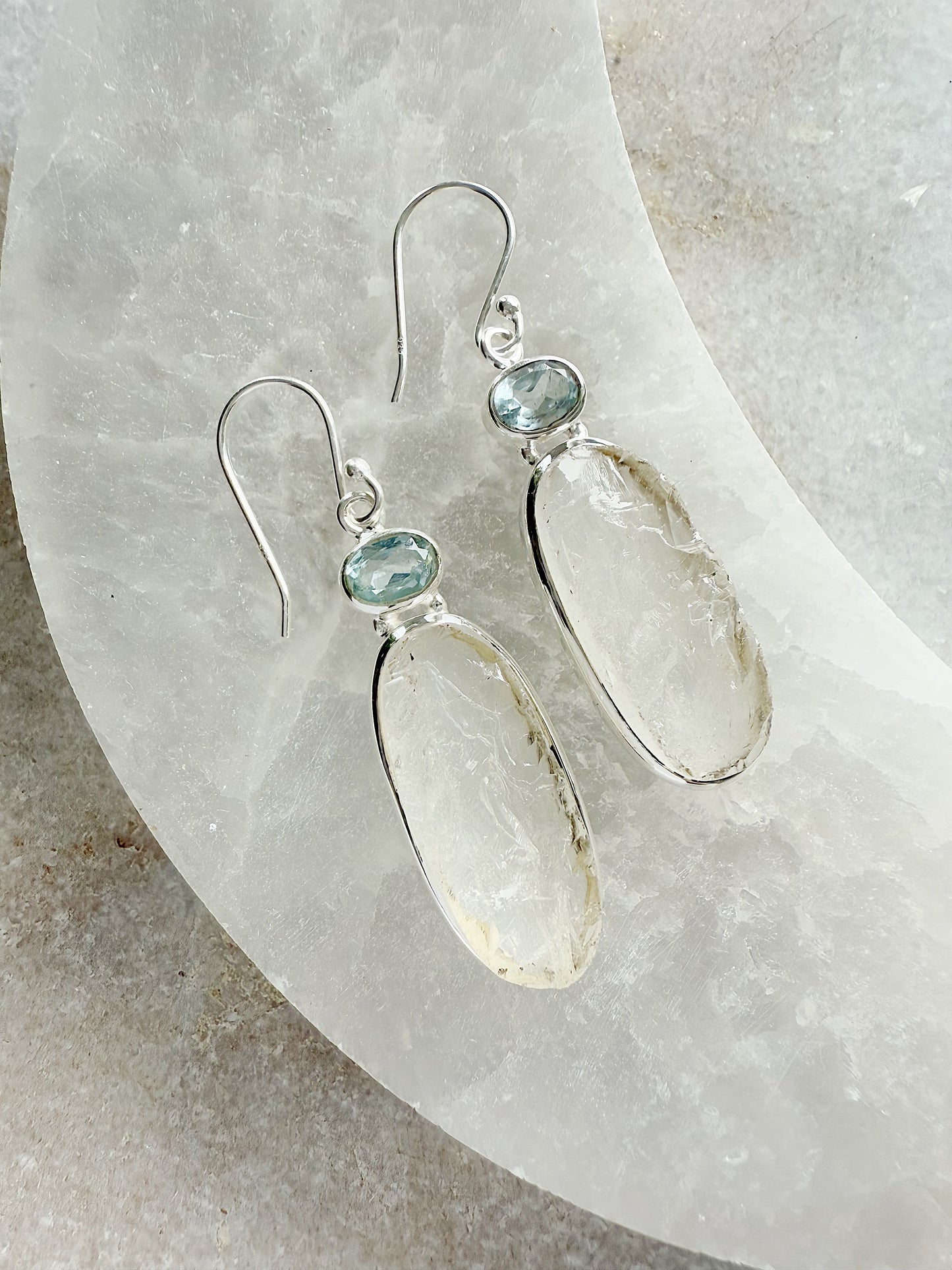 Kalnų krištolo auskarai