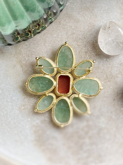 Karneolio ir fluorito sagė "Žiedas"