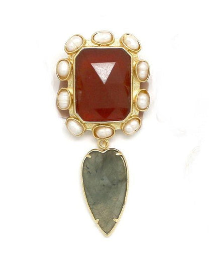 Karneolio ir labradorito sagė