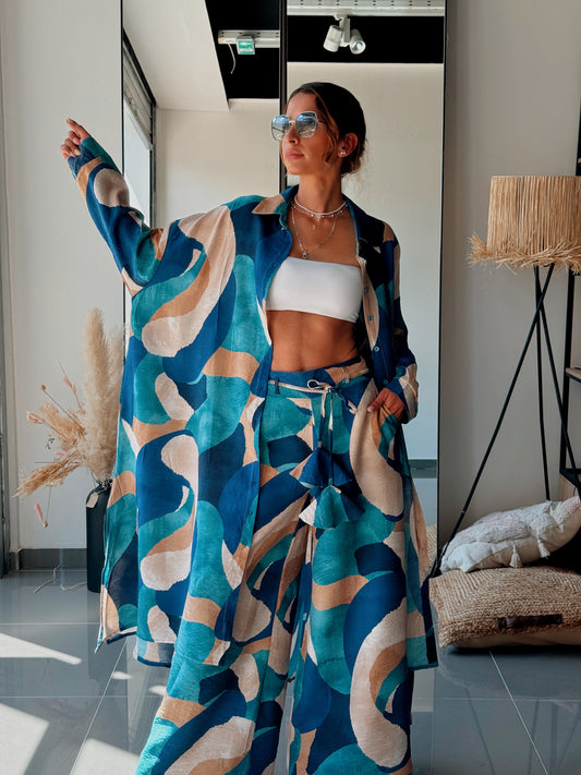 Kelnių ir palaidinės kostiumėlis “Vandenyno vėjas”