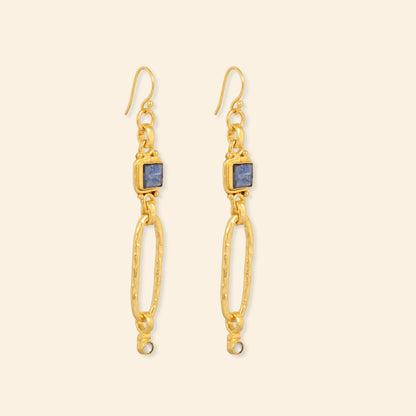 Kianito ir perlų auskarai "Šviesos sergėtoja"