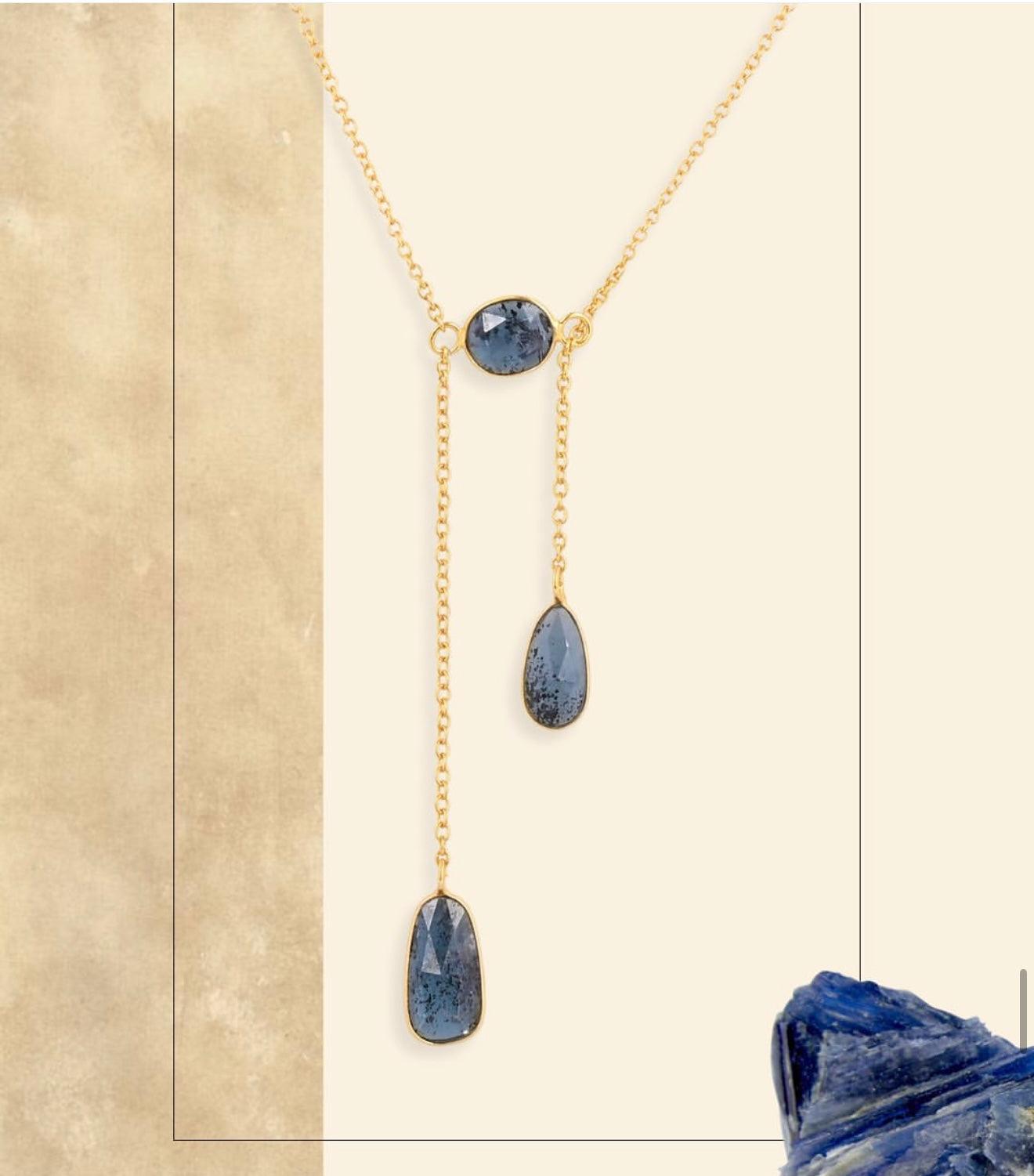 Kianito kaklo papuošalas "Trečioji akis"