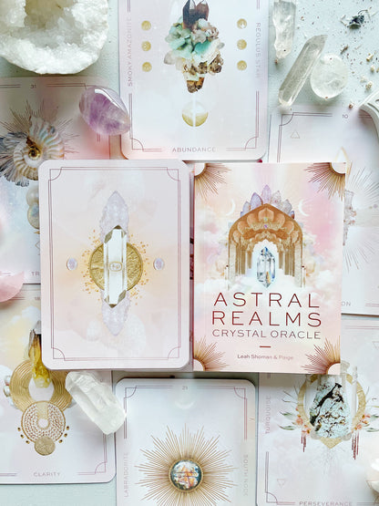 Kristalų kortos „Astral Realms Crystal Oracle - Dark Moon Crystals"