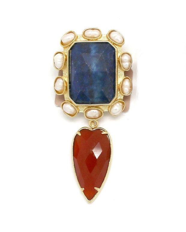 Lazurito ir karneolio sagė