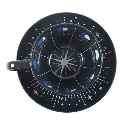 Puodelis su lėkštute "Mėlynas Mėnulis"