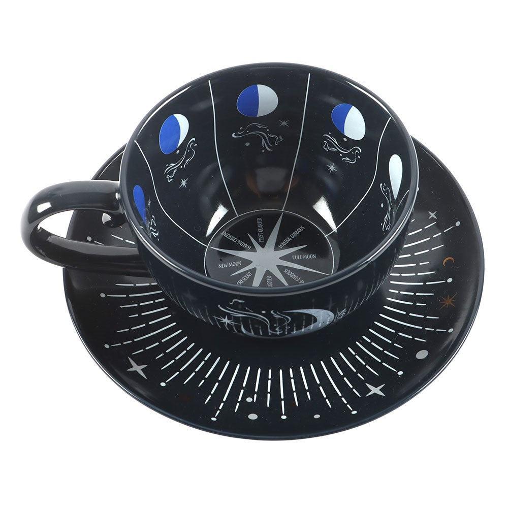 Puodelis su lėkštute "Mėlynas Mėnulis"